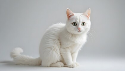 Obraz premium Portrait of a cat on white background
