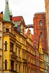 Naklejka premium beautiful scene of old town in wroclaw, Poland 