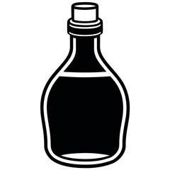 Mouthwash container silhouette icon for oral health visuals