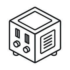 Fototapeta premium Power Supply Device Vector