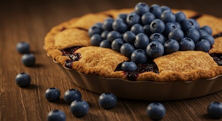 Bursting with Blueberries Blueberry Pie