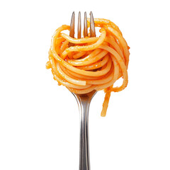 Swirls of cooked spaghetti with fork.png