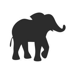 Elephant side profile silhouette