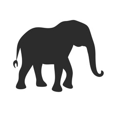 Elephant with curved back walking