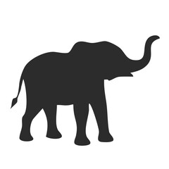 Standing elephant silhouette
