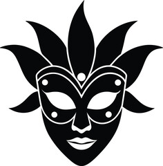 carnival mask isolated on black