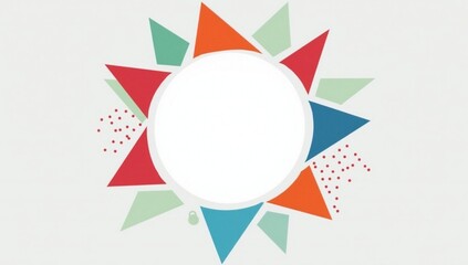Obraz premium Vibrant Geometric Abstract Design with Dynamic Angular Shapes
