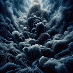 Glass Deep blues and blacks