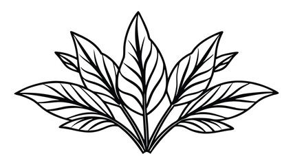 Foliage Plant Flat Vector Illustration