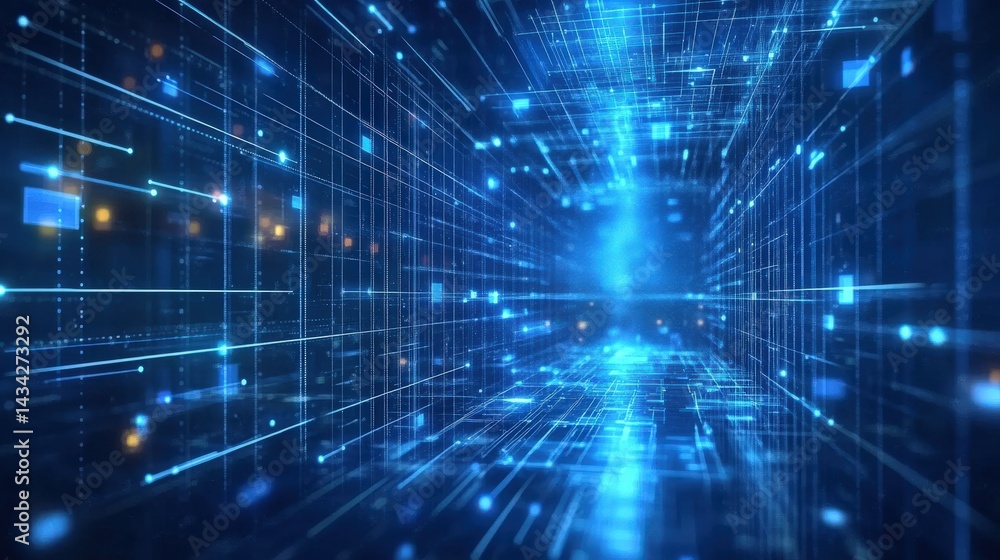 Poster digital network tunnel visualisation