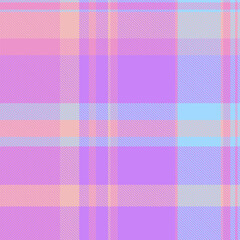 Industrial plaid vector check, sale fabric background seamless. Graphical textile texture tartan pattern in violet and pink colors.