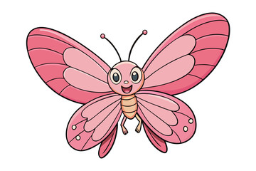 pink butterfly with delicate wings symbolizing gra 3.eps