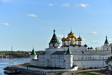 Ipatiev Monastery at the confluence of two rivers, the Kostroma and Volga rivers