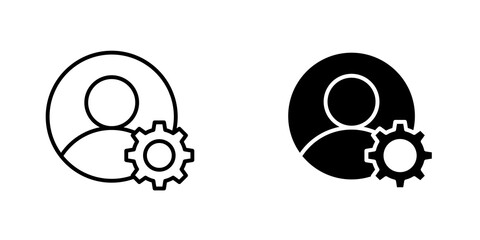 Accountfor banner and packaging design. Vector illustrationtings icon vector solid logo illustration. Flat and line style for graphic design, Website