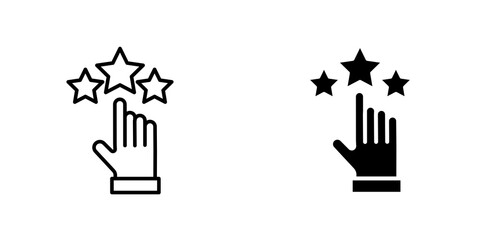 Obraz premium Customer feedback icon vector solid logo illustration. Flat and line style for graphic design, Website