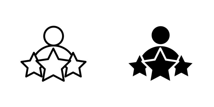 Customer satisfaction icon vector solid logo illustration. Flat and line style for graphic design, Website