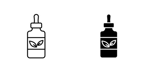 Essential oils icon vector solid logo illustration. Flat and line style for graphic design, Website