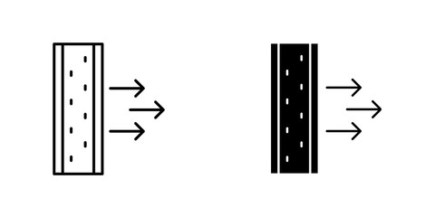 Insulation icon vector solid logo illustration. Flat and line style for graphic design, Website