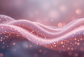  An abstract digital wave of dots and lines with gradients and lighting effects creates a sense of movement and modernity, reminiscent of technological progress and cyberspace.