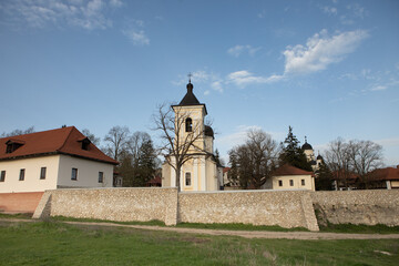 Fototapeta premium Beautiful rural landscape from the Republic of Moldova. Village life in spring.