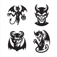 Fototapeta premium Devil Charaete Svg Bundle