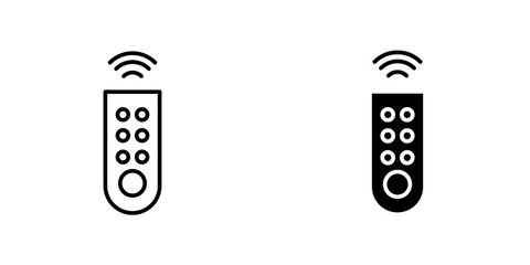 Remote control icon vector solid logo illustration. Flat and line style for graphic design, Website