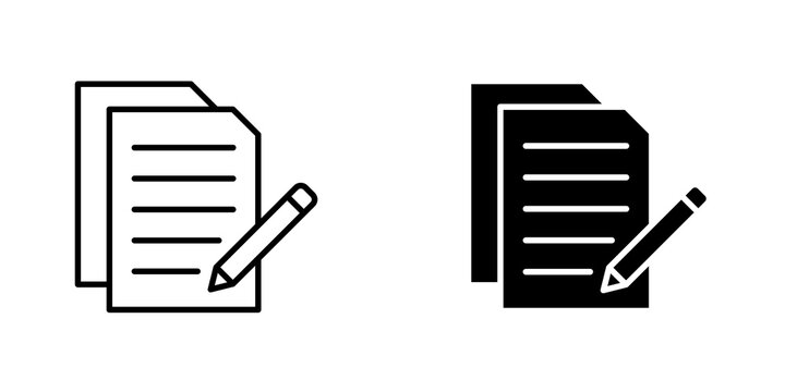 Registration form icon vector solid logo illustration. Flat and line style for graphic design, Website