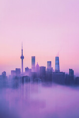 Fototapeta premium shanghai skyline at night