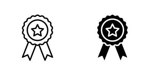 Rosette icon vector solid logo illustration. Flat and line style for graphic design, Website