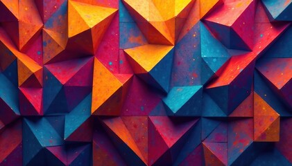 Obraz premium Intricate geometric tessellation with bold lines and unexpected angles, structure, tile