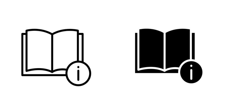 User guide icon vector solid logo illustration. Flat and line style for graphic design, Website