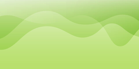 Green gradient wavy background. Vector illustration