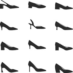 set of female shoes