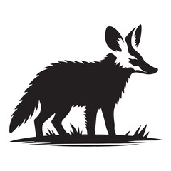 Professional aardwolf silhouette vector designed for use in digital branding and logo creation – aardwolf silhouette – aardwolf vector – aardwolf illustration – silhouette of aardwolf

