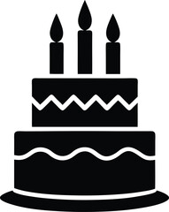 birthday cake with ribbon