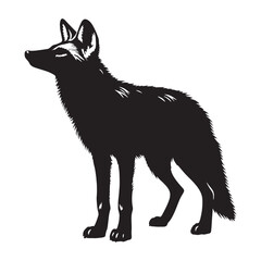 Versatile aardwolf silhouette vector designed for digital branding and professional logos – aardwolf silhouette – aardwolf vector – aardwolf illustration – silhouette of aardwolf

