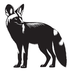 Simple aardwolf silhouette ideal for professional logos, web designs, and branding – aardwolf silhouette – aardwolf vector – aardwolf illustration – silhouette of aardwolf


