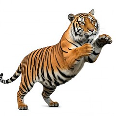 Fototapeta premium tiger on white background