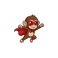 Obraz premium Superhero Landing Monkey