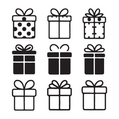 A Collection of Gift Box Illustrations