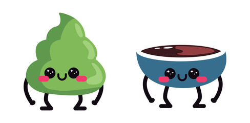 Set Sushi Icons Cute