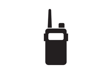 simple and unobtrusive Walkie talkie vector silhouette illustration isolated in white background