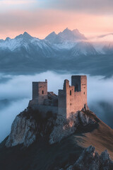 Fototapeta premium castle in the mountains