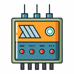 Retro Styled Control Panel For Industrial Equipment With Gauges
