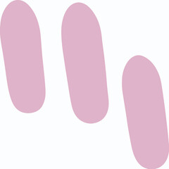 Abstract Simple Background With Three Rounded Pink Shapes