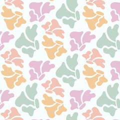 Seamless floral background, abstract. Hand drawn flowers, seamless pattern.