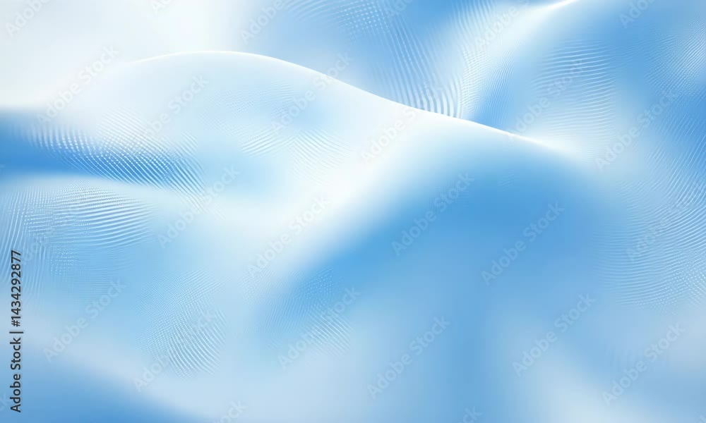 Aufkleber dynamic flowing abstract texture of smooth blue waves with light ripples