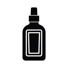 hair serum bottle icon silhouette vector illustration