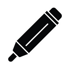 highlighter icon silhouette vector illustration