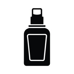 makeup remover bottle icon silhouette vector illustration